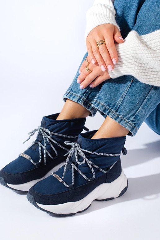 dunkelblaue Damen-Schneestiefel BIG... dunkelblaue Damen-Schneestiefel BIG...