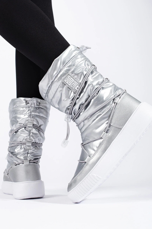 Isolierte silberne Schneestiefel für...