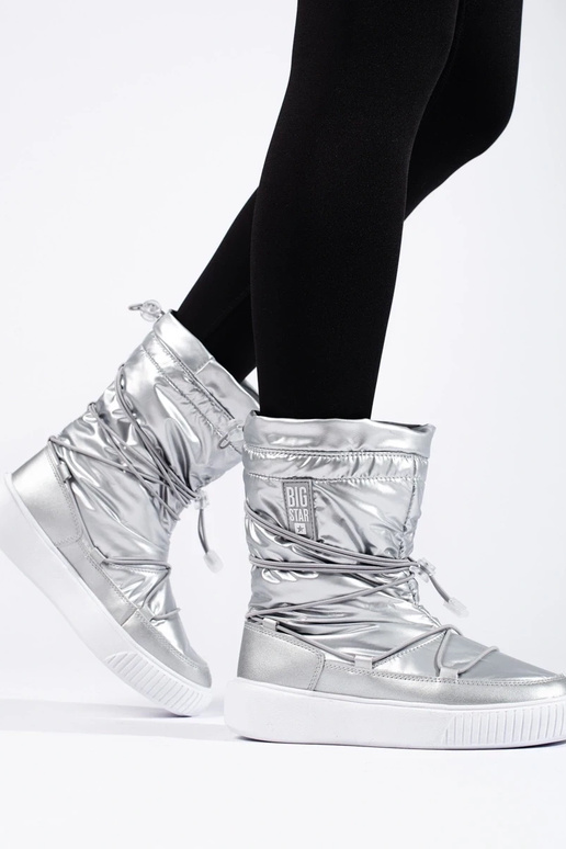 Isolierte silberne Schneestiefel für...