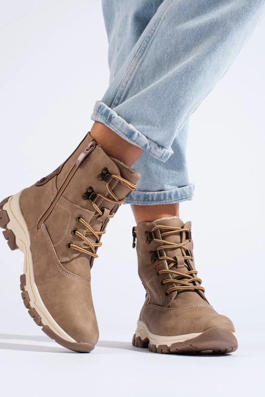 Schnürstiefelette mit dekorativem...