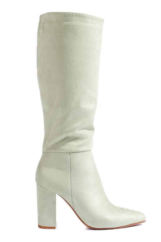 Lange Stiefel aus Öko-Wildleder in...