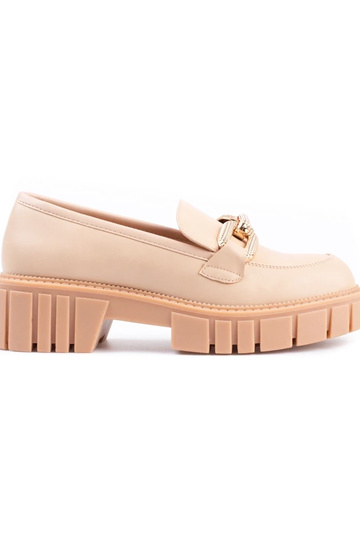 Beige Damenschuhe mit...