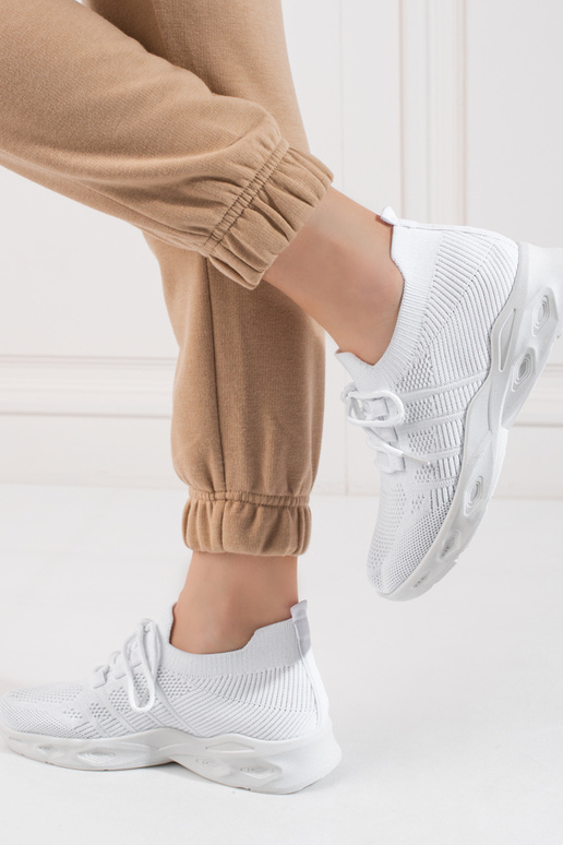 Weiße textile Sport-Sandalen Weiße textile Sport-Sandalen