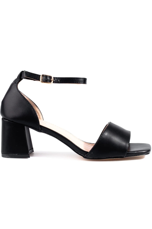 Schwarze Shelovet-Sandalen im... Schwarze Shelovet-Sandalen im...