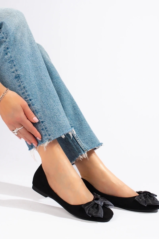 Wildleder-Ballerina mit Band Shelovet... Wildleder-Ballerina mit Band Shelovet...