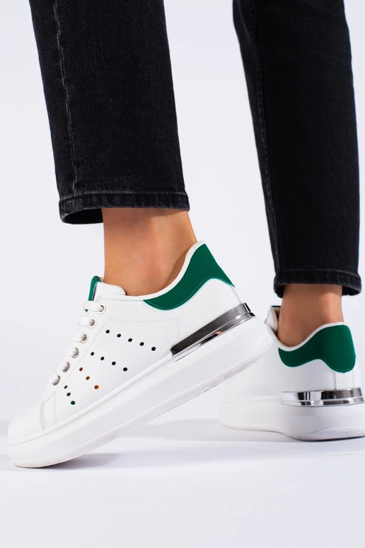 Weiße Sneakers-Modellschuhe mit...