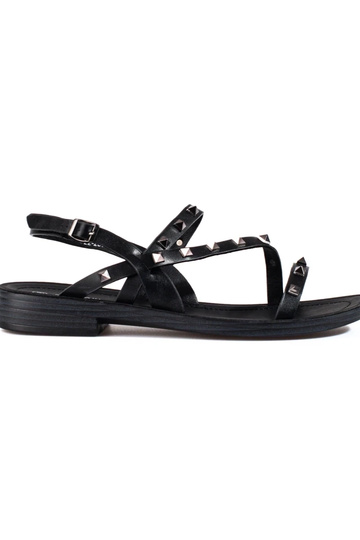 schwarze Sandalen mit...