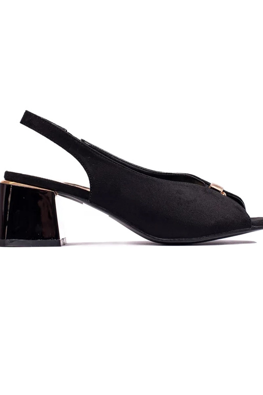 Schwarze Wildledersandalen von Shelovet Schwarze Wildledersandalen von Shelovet