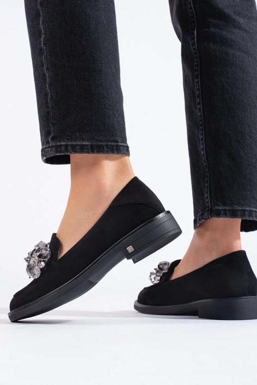 Potocki Damen-Mokassins aus schwarzem...