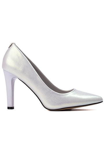 silberne High Heels Shelovet