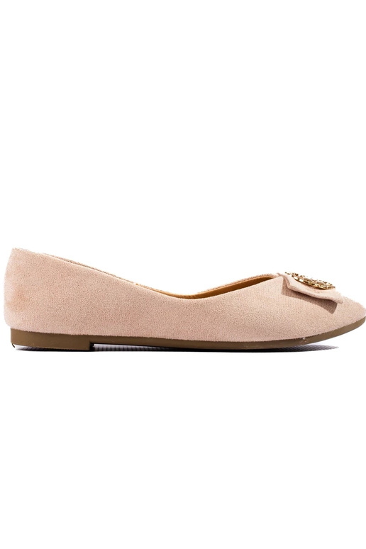 beige Wildleder-Ballerina Potocki