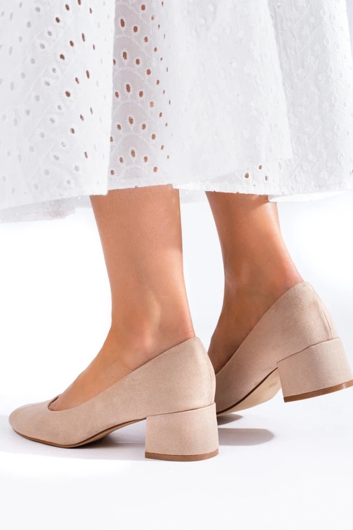 Klassische Damen High Heels Sand mit...