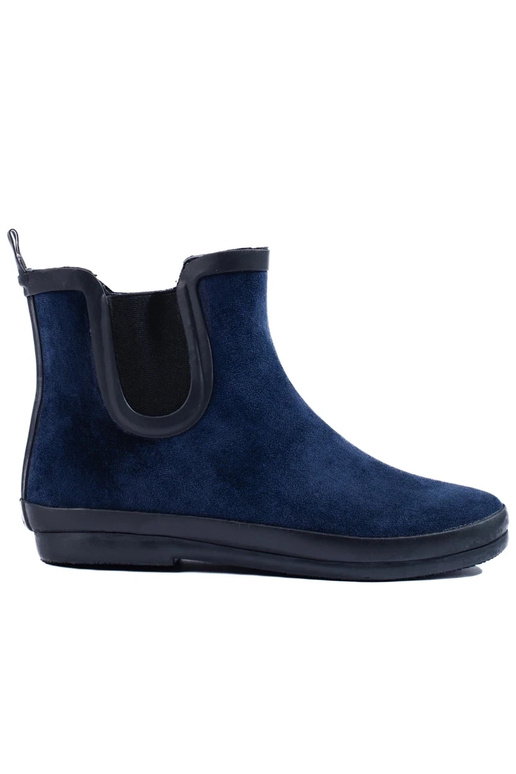 Wildleder-Gummistiefel isoliert blau...
