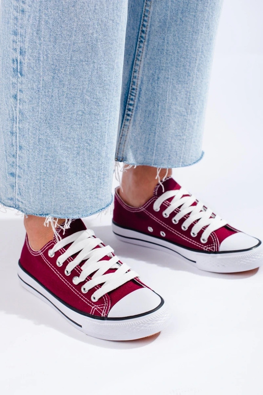 Burgunderrote Damenschuhe von Shelovet