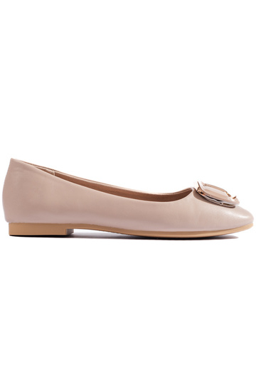 Beige Ballerinas Shelovet