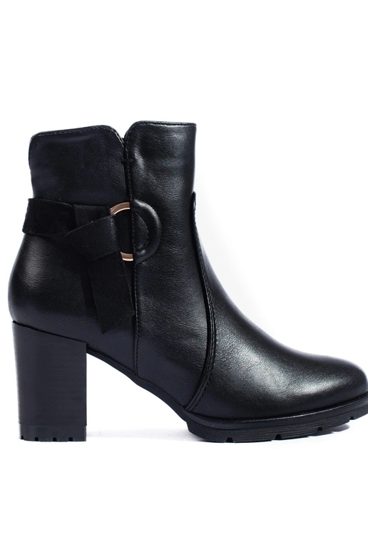 Bequeme schwarze Schuhe mit hohem Absatz