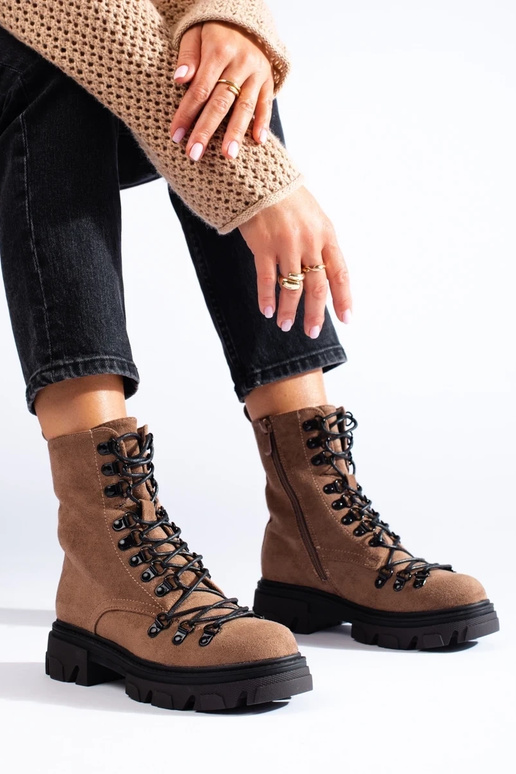 Vinceza Wildleder-Schnürstiefel in Braun Vinceza Wildleder-Schnürstiefel in Braun