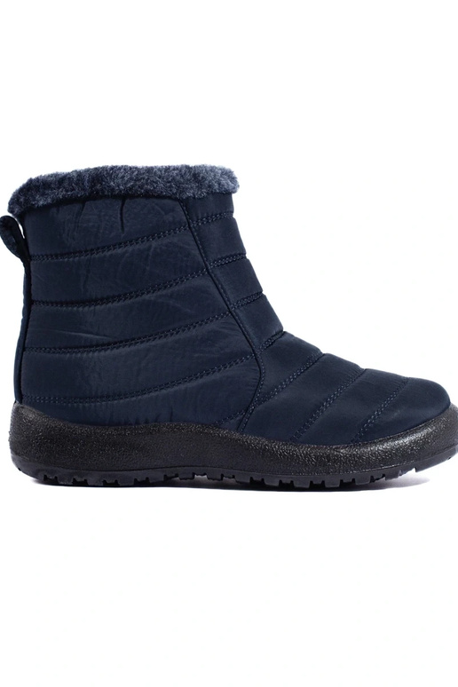Dunkelblaue Damen-Schneestiefel über...