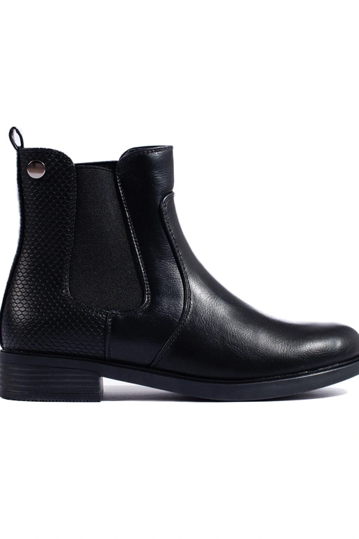 schwarze Damenschuhe Chelsea-Stiefel