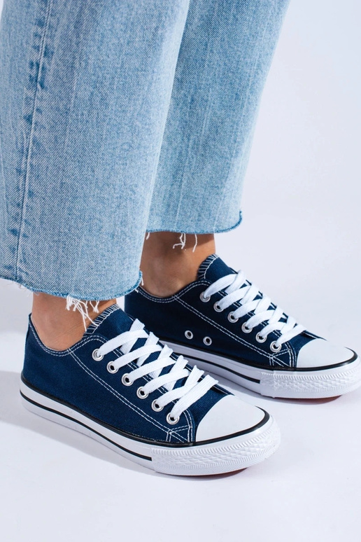 Blaue Schuhe des klassischen Modells