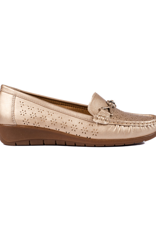 goldfarbene Damenmokassins goldfarbene Damenmokassins
