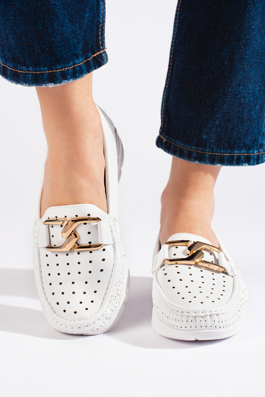 weiße Damenmokassins weiße Damenmokassins