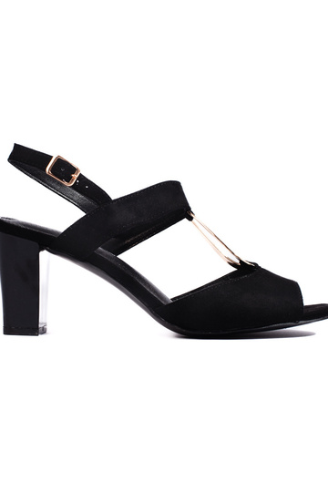 schwarze Sandaletten