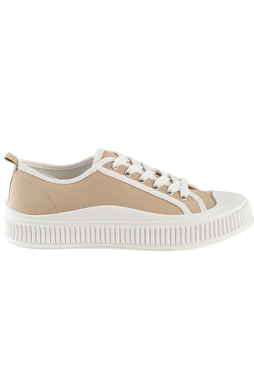 Beige Damenschuhe mit Plateau Beige Damenschuhe mit Plateau