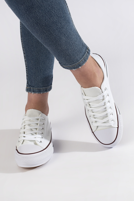Weiße klassische Damen-Sneakers mit... Weiße klassische Damen-Sneakers mit...