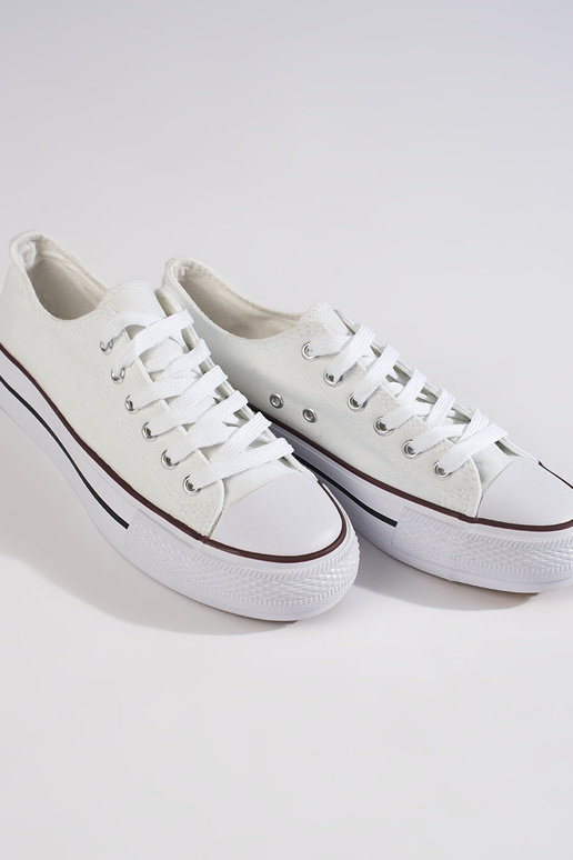 Weiße klassische Damen-Sneakers mit... Weiße klassische Damen-Sneakers mit...