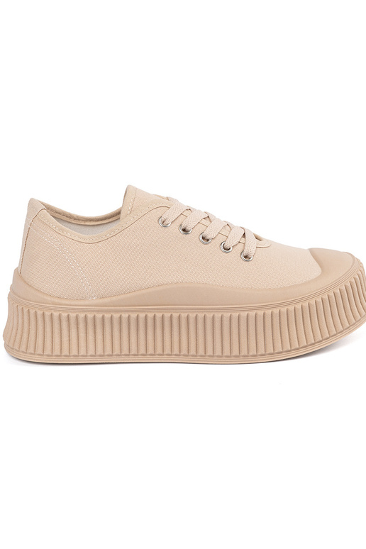 Sandfarbene Damen-Schuhe mit...