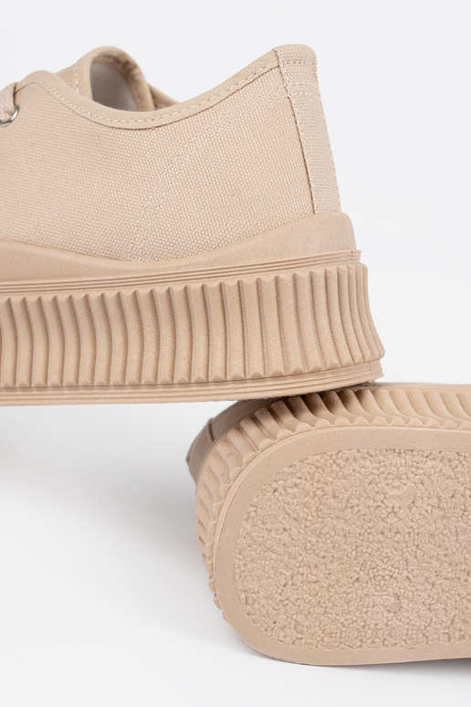 Sandfarbene Damen-Schuhe mit...