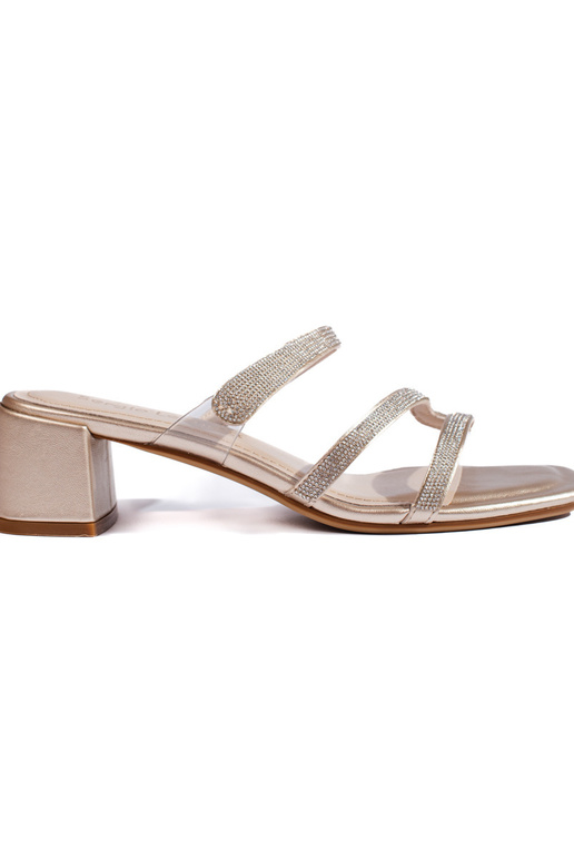 Goldfarbene Sandaletten von Sergio Leone