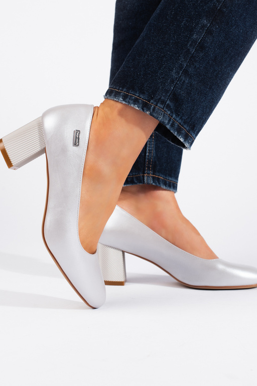 Sergio Leone High Heels mit silbernen...