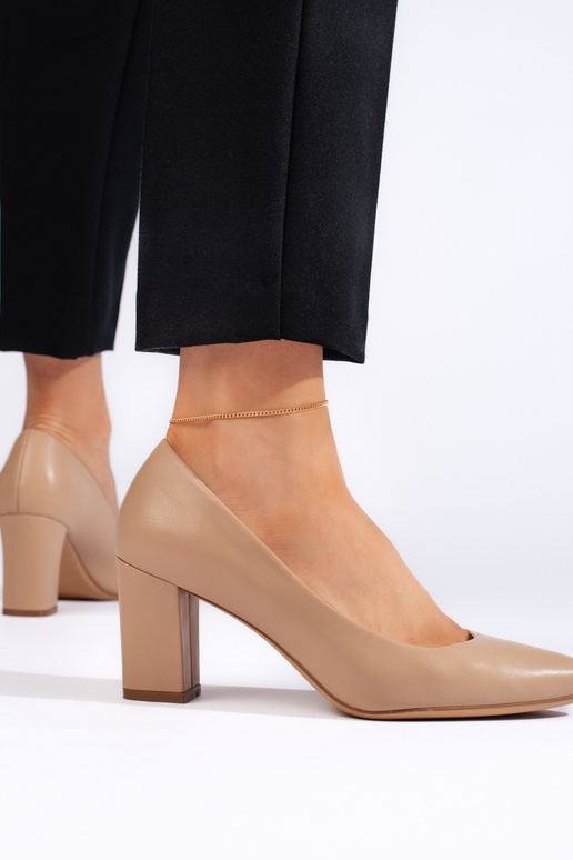 Sergio Leone High Heels aus beigem... Sergio Leone High Heels aus beigem...