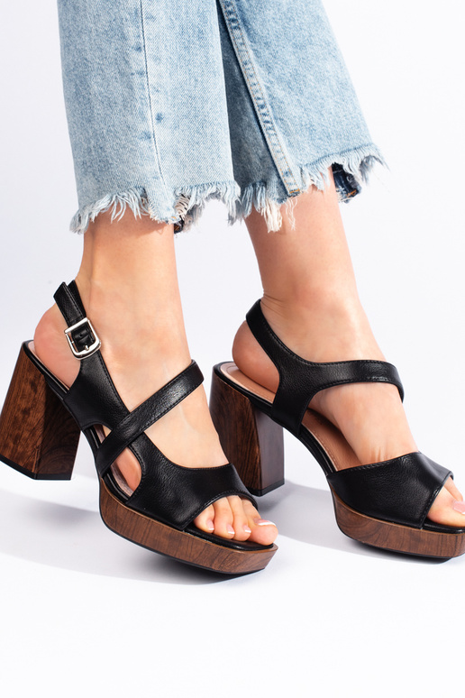 schwarze Sandalen von Sergio Leone