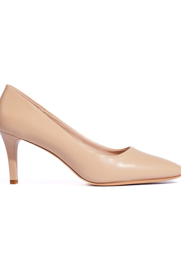 Beigefarbene High Heels im...
