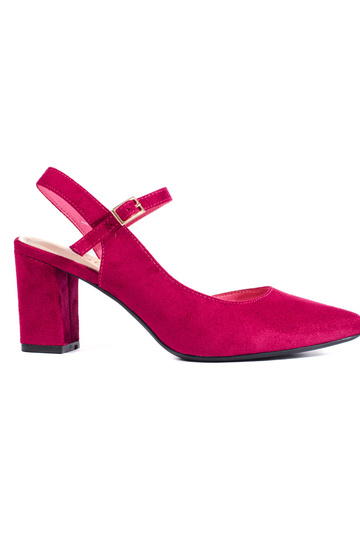 Rosa Wildleder-High-Heels...