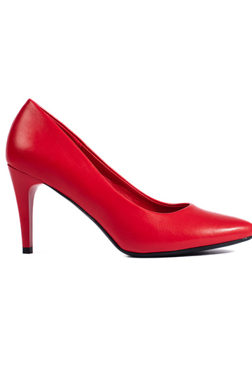 rote High Heels mit dünnem...