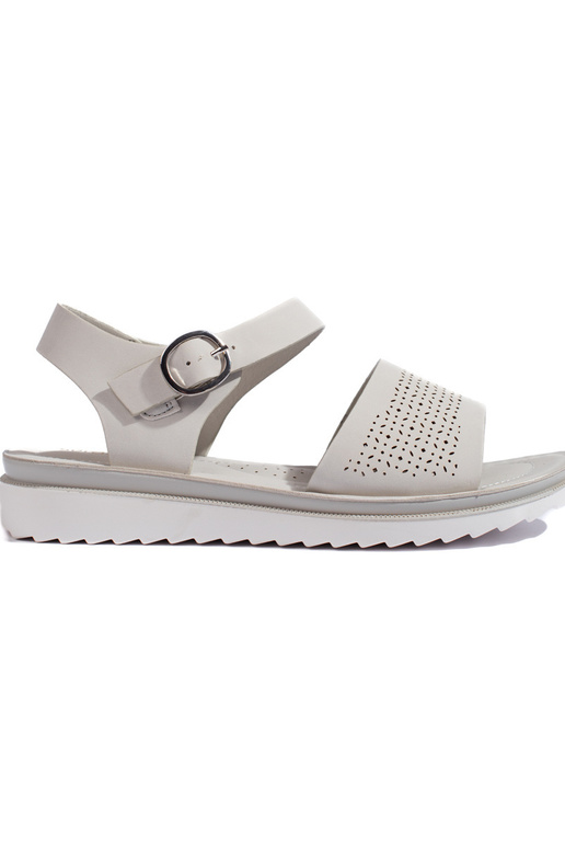 Durchbrochene Sandalen mit Plateau in...