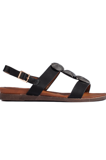 schwarze Sandalen
