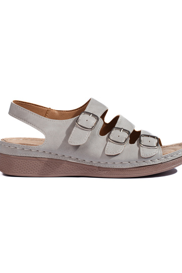 graue Sandalen
