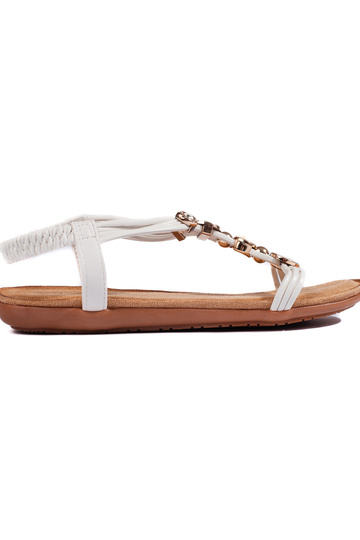 weiße Sandalen