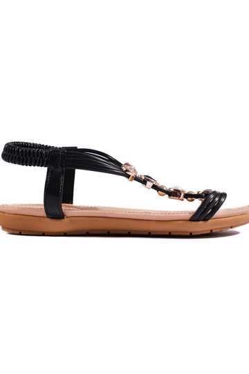 schwarze Sandalen mit...