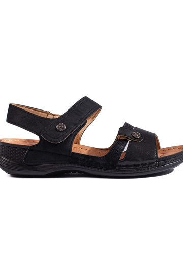schwarze Sandalen