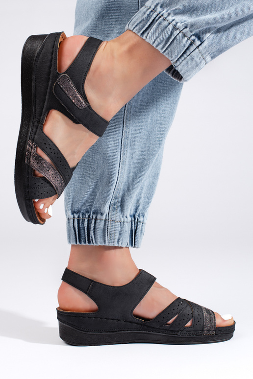 schwarze Sandalen schwarze Sandalen