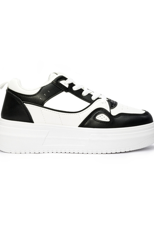 Schwarze Damen-Sneaker mit Plateau