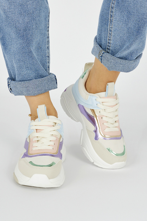 Damen-Sportschuhe mit dicker Sohle in...