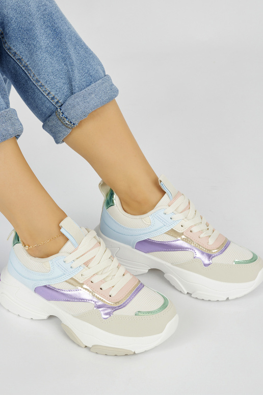 Damen-Sportschuhe mit dicker Sohle in...