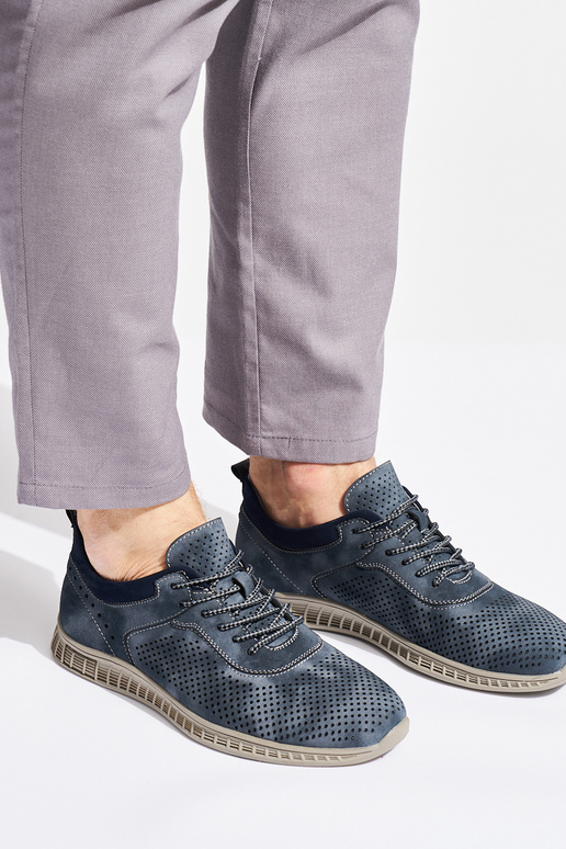 Blaue Herrenstiefeletten mit...